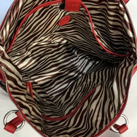 Dana Buchman large red tote with padded laptop pocket - Picture 8 of 17